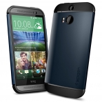 Spigen HTC One (M8) Case Slim Armor-Metal Slate