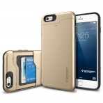Spigen iPhone 6 Plus Case Slim Armor CS Kartvizitlik Klf Kapak-Champagne Gold