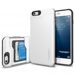 Spigen iPhone 6 Plus Case Slim Armor CS Kartvizitlik Klf Kapak-Shimmery White