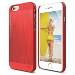 elago S6 iPhone 6 Outfit Matrix Alminyum ve Polikarbonat ift Korumal Klf-Extreme Red