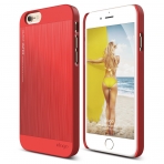 elago S6 iPhone 6 Outfit Matrix Alminyum ve Polikarbonat ift Korumal Klf-Extreme Red