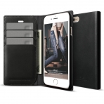 elago S6 iPhone 6 Wallet Case Limited Edition + HD Profesyonel Ekran Koruyucu-Siyah