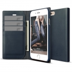 elago S6 iPhone 6 Wallet Case Limited Edition + HD Profesyonel Ekran Koruyucu-Lacivert