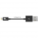 1byone 1 Metre Apple Lightning to USB Kablo-Black