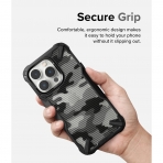 Ringke Fusion-X Serisi Apple iPhone 15 Pro Max Klf-Camo Black