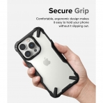 Ringke Fusion-X Serisi Apple iPhone 15 Pro Max Klf-Black