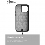 BodyGuardz Paradigm Pro Serisi Apple iPhone 15 Pro MagSafe Uyumlu Klf -Black
