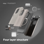elago Apple iPhone 15 Pro Manyetik Klf-Stone