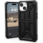 UAG Monarch Serisi Apple iPhone 15 Plus Darbeye Dayankl Bumper Klf (MIL-STD-810G)-Carbon Fiber