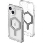 UAG Plyo Serisi Apple iPhone 15 Plus Manyetik Klf (MIL-STD-810G)-Ice Silver