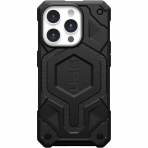 UAG Monarch Pro Serisi iPhone 15 Pro Max MagSafe Uyumlu Darbeye Dayankl Klf (MIL-STD-810G)-Kevlar Siller