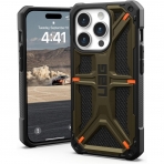 UAG Monarch Serisi Apple iPhone 15 Pro Max Darbeye Dayankl Bumper Klf (MIL-STD-810G)-Kevlar Elemet Green