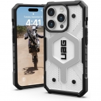 UAG Pathfinder Serisi Apple iPhone 15 Pro Max Darbeye Dayankl Klf (MIL-STD-810G)-Ice Silver