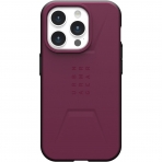 UAG Civilian Serisi Apple iPhone 15 Pro Max Darbeye Dayankl nce Klf (MIL-STD-810G)-Bordeaux