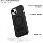 Rokform Rugged Serisi iPhone 15 Plus Manyetik Klf (MIL-STD-810G)-Black