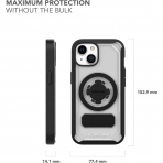 Rokform Rugged Serisi iPhone 15 Plus Manyetik Klf (MIL-STD-810G)-Clear