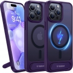 TORRAS Pstand Serisi Apple iPhone 15 Pro Max Silikon Klf -Purple