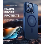 TORRAS Lstand Serisi Apple iPhone 15 Pro Max MagSafe Uyumlu Klf-Blue