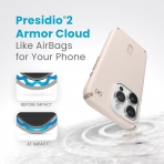 Speck Apple iPhone 15 Pro Max Presidio2 Pro Grip Serisi Klf (MIL-STD-810G)-Hazel Brown