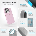 Speck Apple iPhone 15 Pro Max CandyShell Grip Serisi Klf (MIL-STD-810G)-Soft Lilac