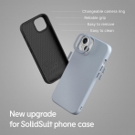 RhinoShield SolidSuit Serisi Apple iPhone 15 MagSafe Uyumlu Klf (MIL-STD-810G)-Neon Orange