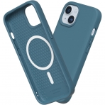 RhinoShield SolidSuit Serisi Apple iPhone 15 Plus MagSafe Uyumlu Klf (MIL-STD-810G)-Ocean Blue