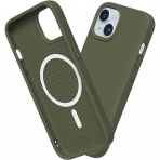 RhinoShield SolidSuit Serisi Apple iPhone 15 Plus MagSafe Uyumlu Klf (MIL-STD-810G)-Seaweed Green