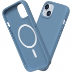 RhinoShield SolidSuit Serisi Apple iPhone 15 Plus MagSafe Uyumlu Klf (MIL-STD-810G)-Tide Blue