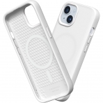 RhinoShield SolidSuit Serisi Apple iPhone 15 Plus MagSafe Uyumlu Klf (MIL-STD-810G)-Classic White