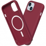 RhinoShield SolidSuit Serisi Apple iPhone 15 Plus MagSafe Uyumlu Klf (MIL-STD-810G)-Bordeaux Red