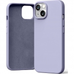 Goospery Liquid Silicone Apple iPhone 15 Darbeye Dayankl Klf-Lavender Gray