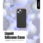 Goospery Liquid Silicone Apple iPhone 15 Darbeye Dayankl Klf-Lavender Gray