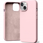 Goospery Liquid Silicone Apple iPhone 15 Darbeye Dayankl Klf-Pink Sand