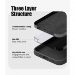 Goospery Liquid Silicone Apple iPhone 15 Darbeye Dayankl Klf-Black