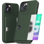 Goospery Rail Serisi Apple iPhone 15 Plus Czdan Klf-Dark Green