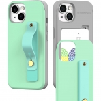 Goospery SlideTok Serisi Apple iPhone 15 Plus Czdan Klf-Mint