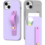 Goospery SlideTok Serisi Apple iPhone 15 Pro Czdan Klf-Purple