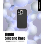 Goospery Liquid Silicone iPhone 15 Pro Darbeye Dayankl Klf-Black