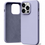 Goospery Liquid Silicone iPhone 15 Pro Darbeye Dayankl Klf-Lavender Gray