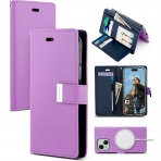 Goospery Rich Serisi Apple iPhone 15 Pro Max Czdan Klf-Purple