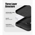 Goospery Liquid Silicone iPhone 15 Pro Max Darbeye Dayankl Klf-Lavender Gray