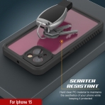 Punkcase Extreme Mag Serisi Apple iPhone 15 Plus Su Geirmez Klf -Pink