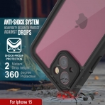 Punkcase Extreme Mag Serisi Apple iPhone 15 Pro Su Geirmez Klf -Purple