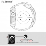 Fullmosa Apple Watch Serisi 9/8/7 Uyumlu Kay(45mm)-Black