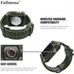 Fullmosa Apple Watch Serisi 9/8/7 Uyumlu Kay(45mm)-Army Green