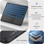 INFILAND Galaxy Tab S10 Plus/S9 Plus Klavyeli Klf