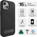 ZAGG Denali Snap Apple iPhone 15 Plus Standl Klf-Black