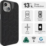 Zagg London Snap Apple iPhone 15 Plus Klf -Black Geo