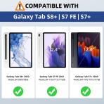 MoKo Samsung Galaxy Tab S9 FE Plus Klf-Grey Purple