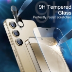JeTech Galaxy S24 Ekran Koruyuculu Klf -Gold 
